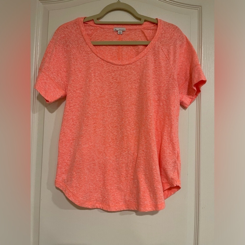 Gap bright orange scoop neck short sleeve top​​​​​​